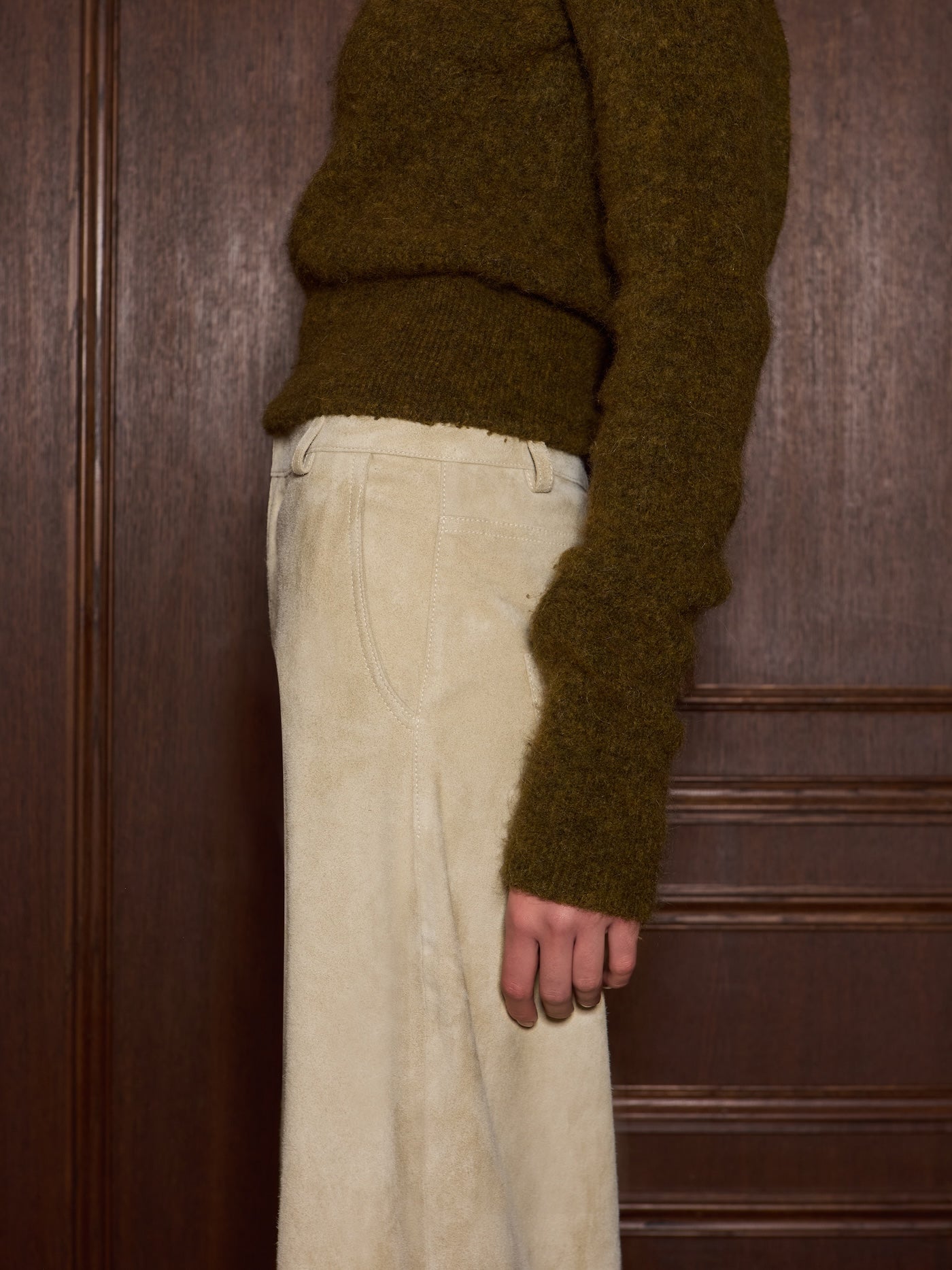 Querelle stretch lamb leather suede