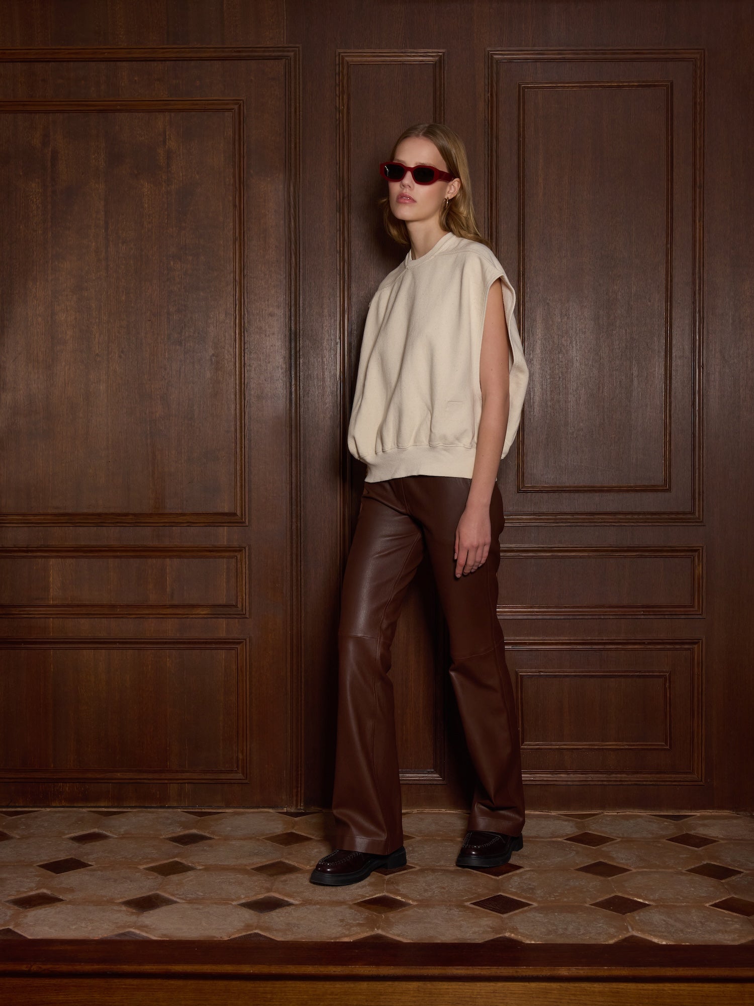 Lascif stretch lamb leather plongé