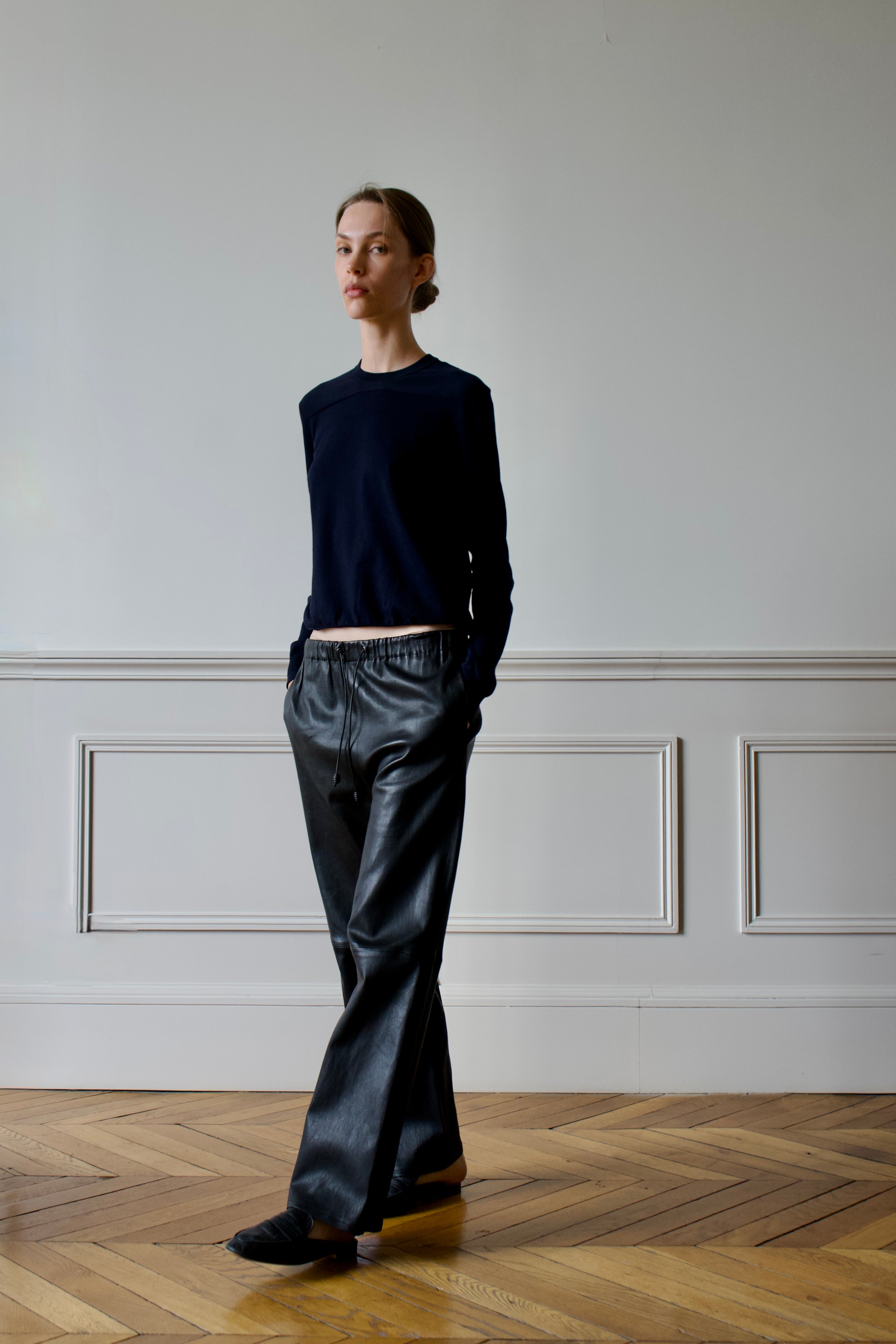 Lutz stretch lamb leather plongé