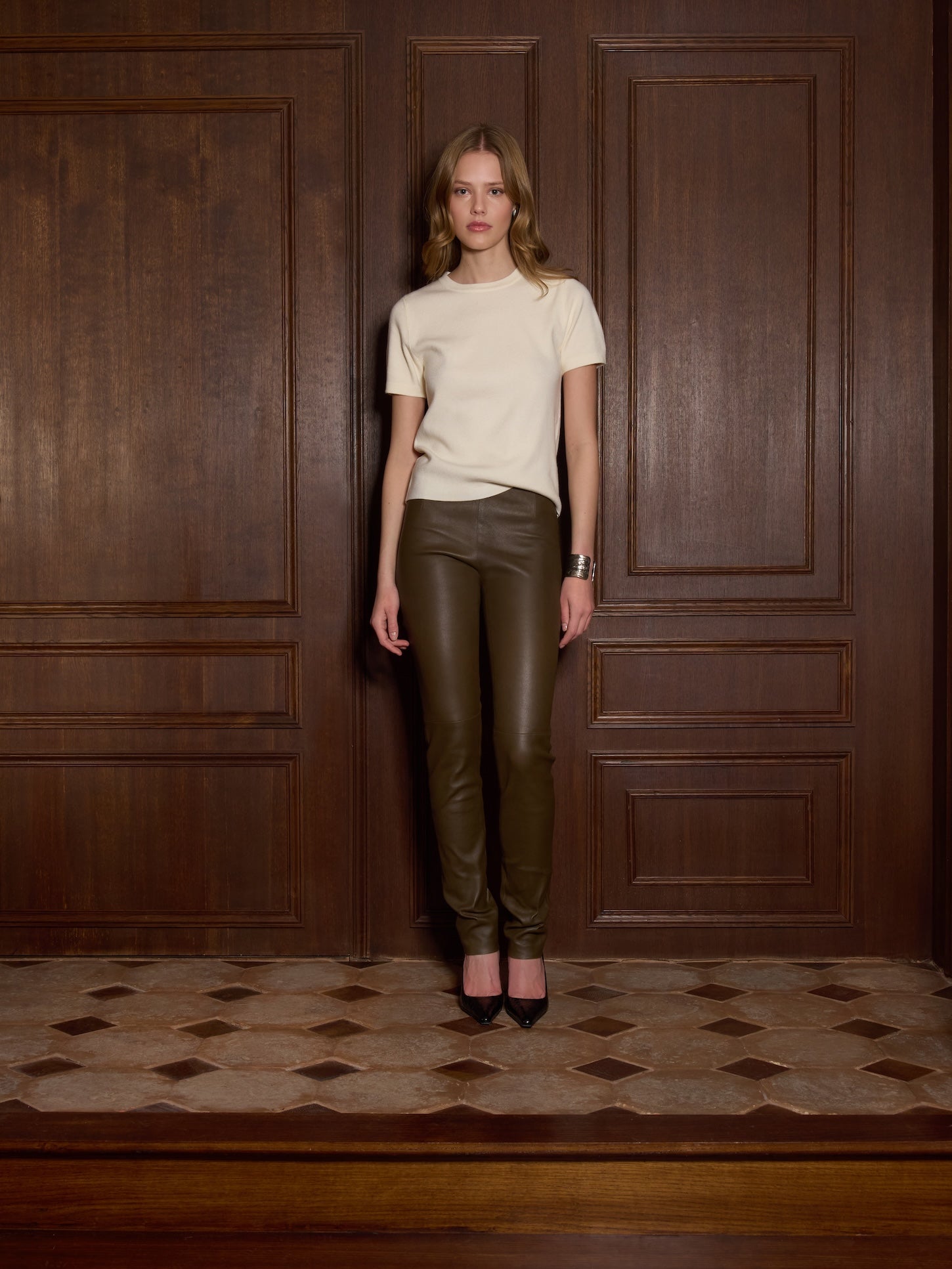 Quentin stretch lamb leather plongé