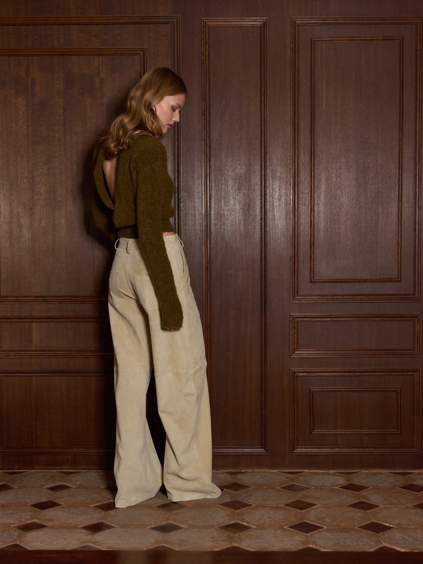 Querelle stretch lamb leather suede