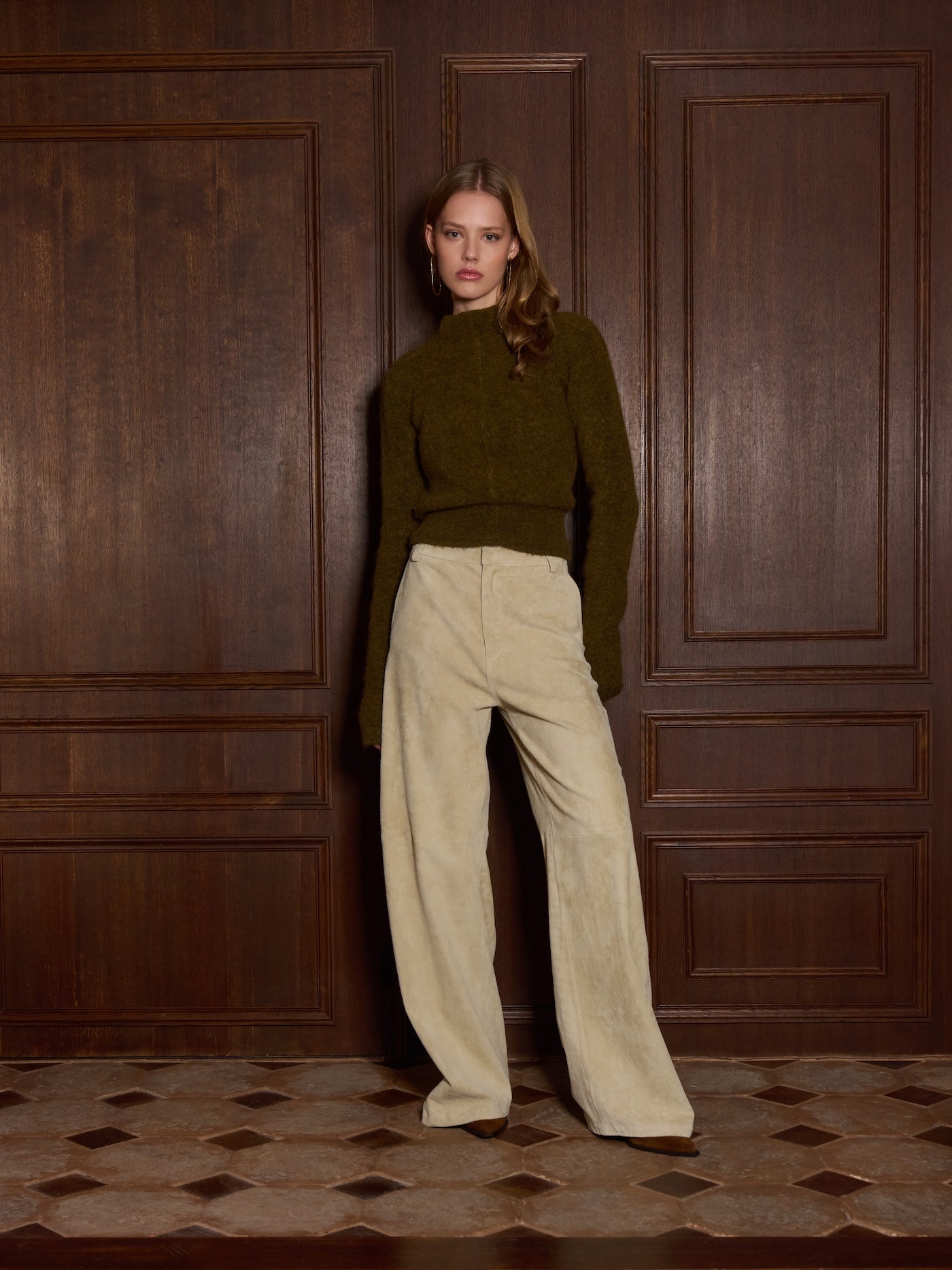 Querelle stretch lamb leather suede