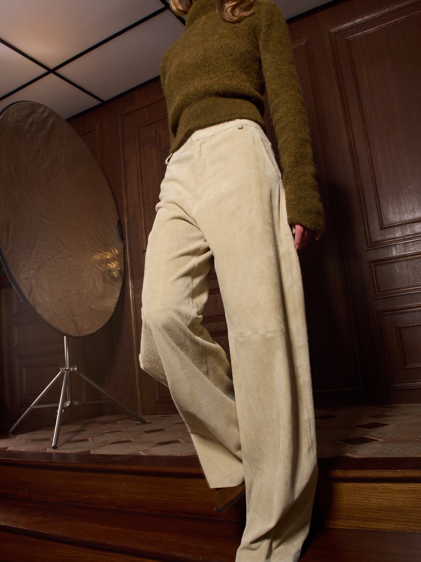 Querelle stretch lamb leather suede