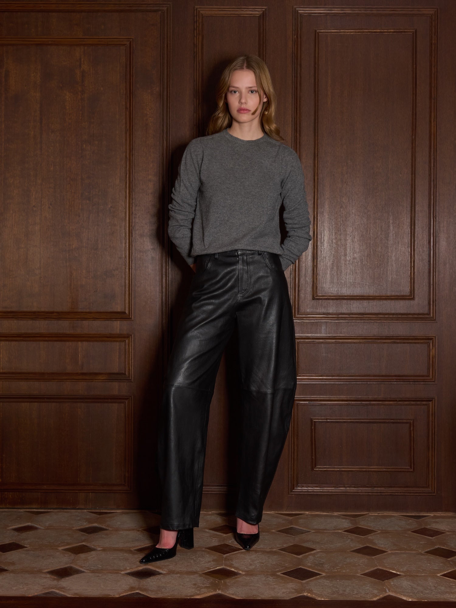 Rush stretch lamb leather plongé